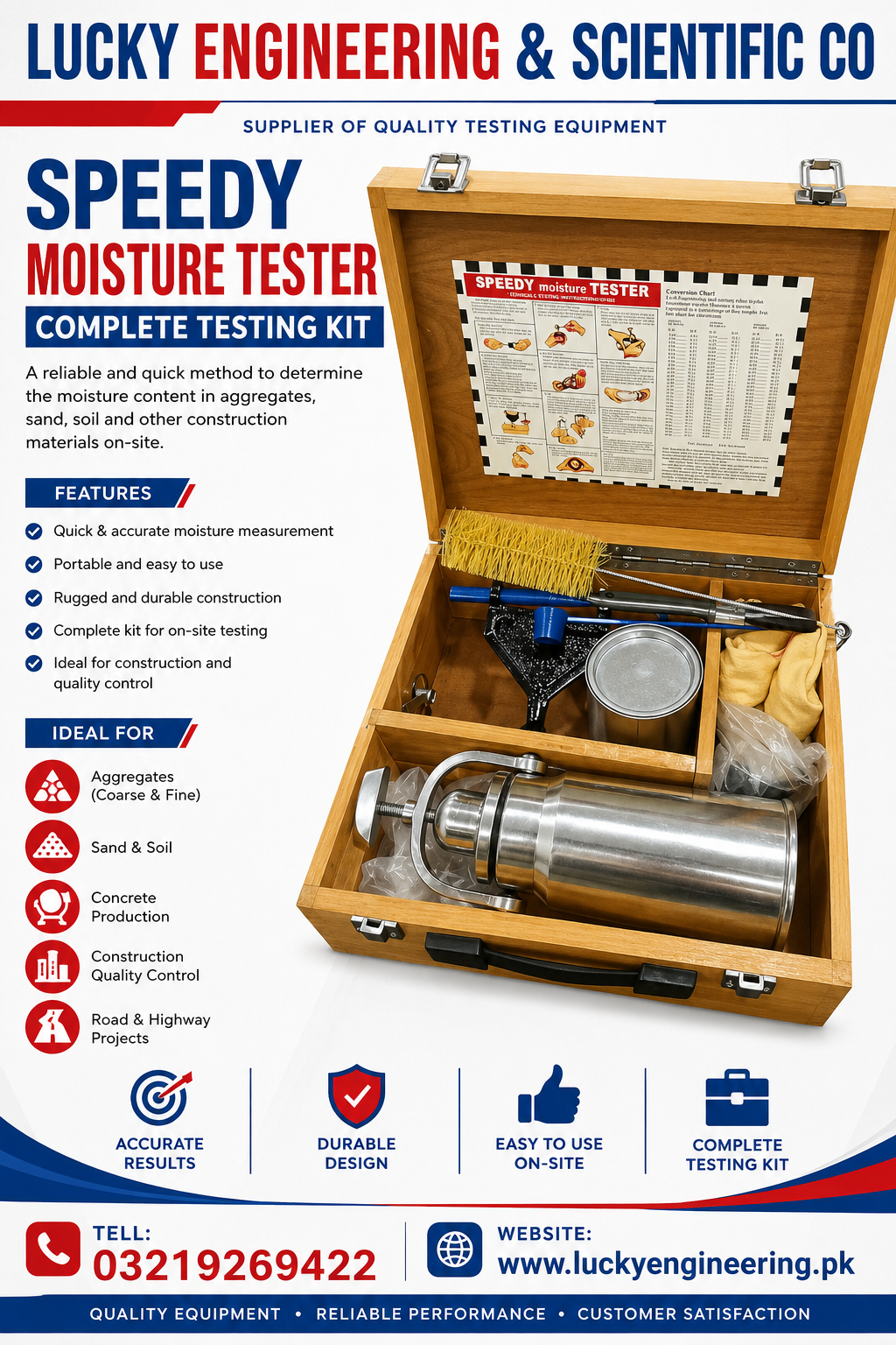 Speedy Moisture Tester in Pakistan Aggregate Sand Soil Moisture Testing Kit
