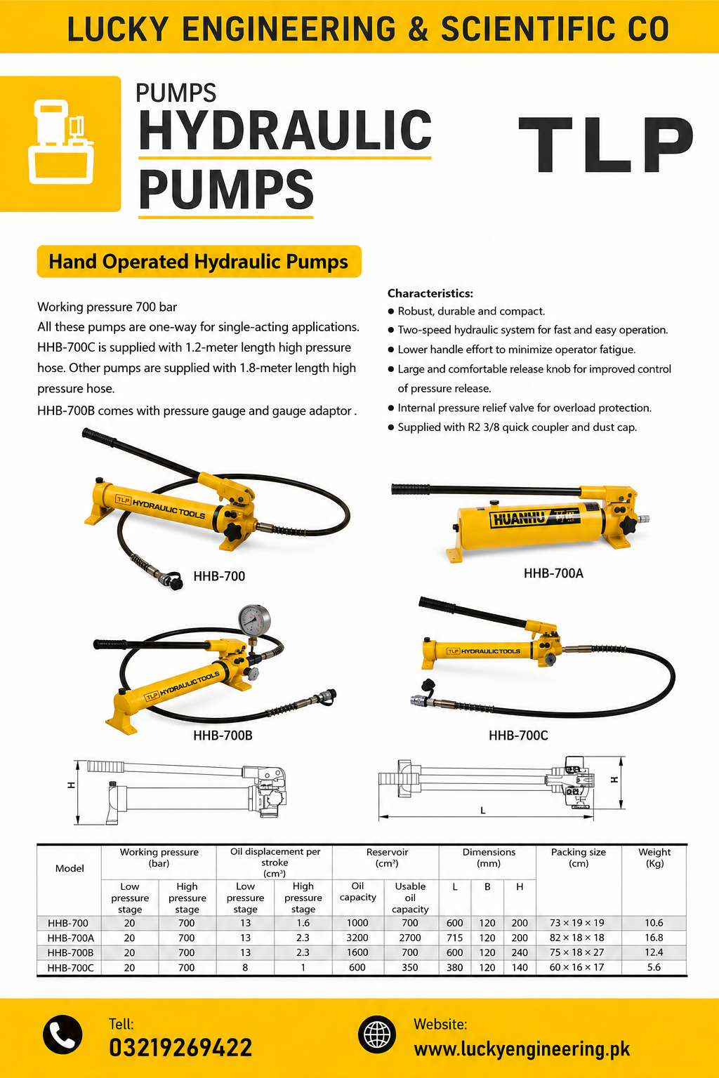 TLP Hydraulic Pump 700 Bar