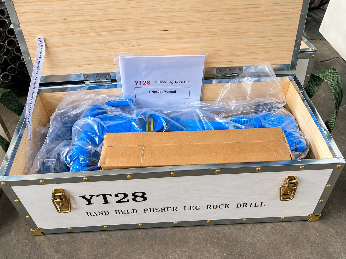 YT28 rock drill pusher leg mechanism