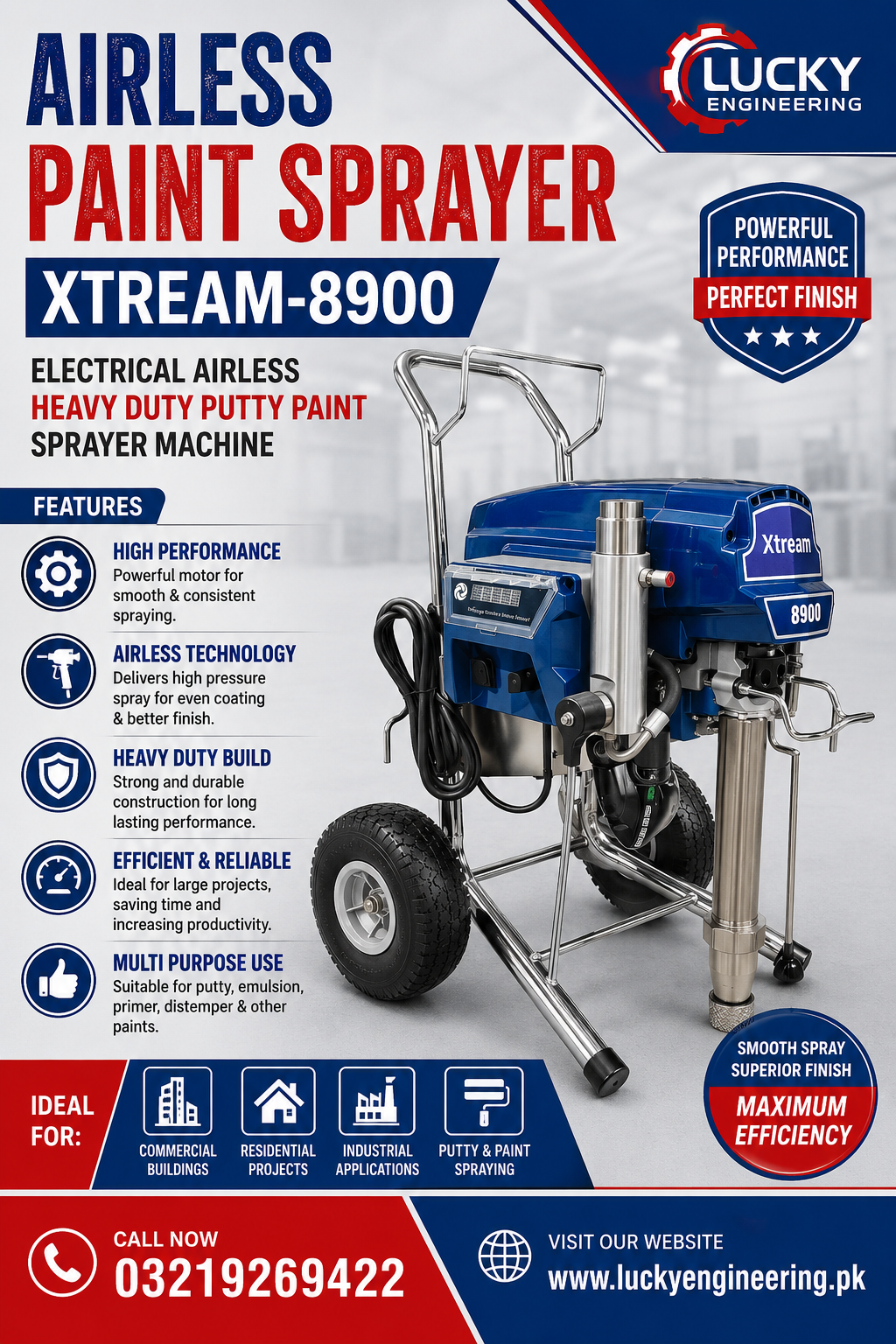airless paint spray machine 