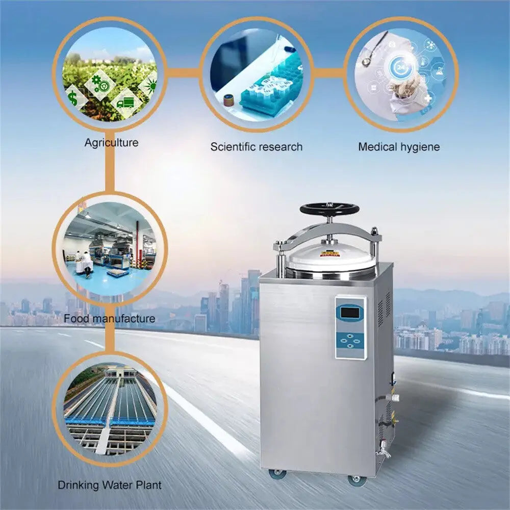 LS-50HD 50L Vertical Pressure Steam Sterilizer Pakistan | Hand Wheel Autoclave 50L LESCO