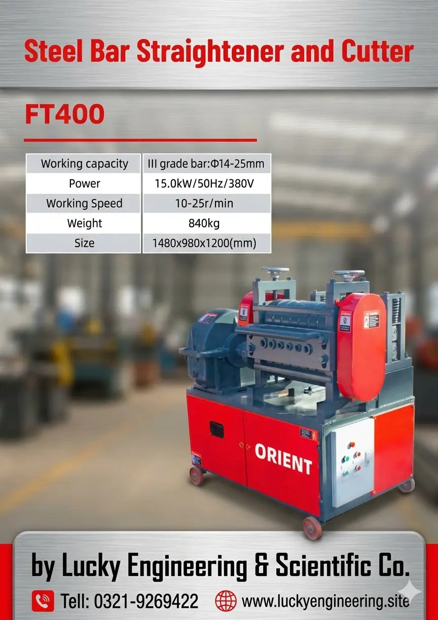Bar Straightener and Cutter FT400 for rebar straightening and cuttingPakistan