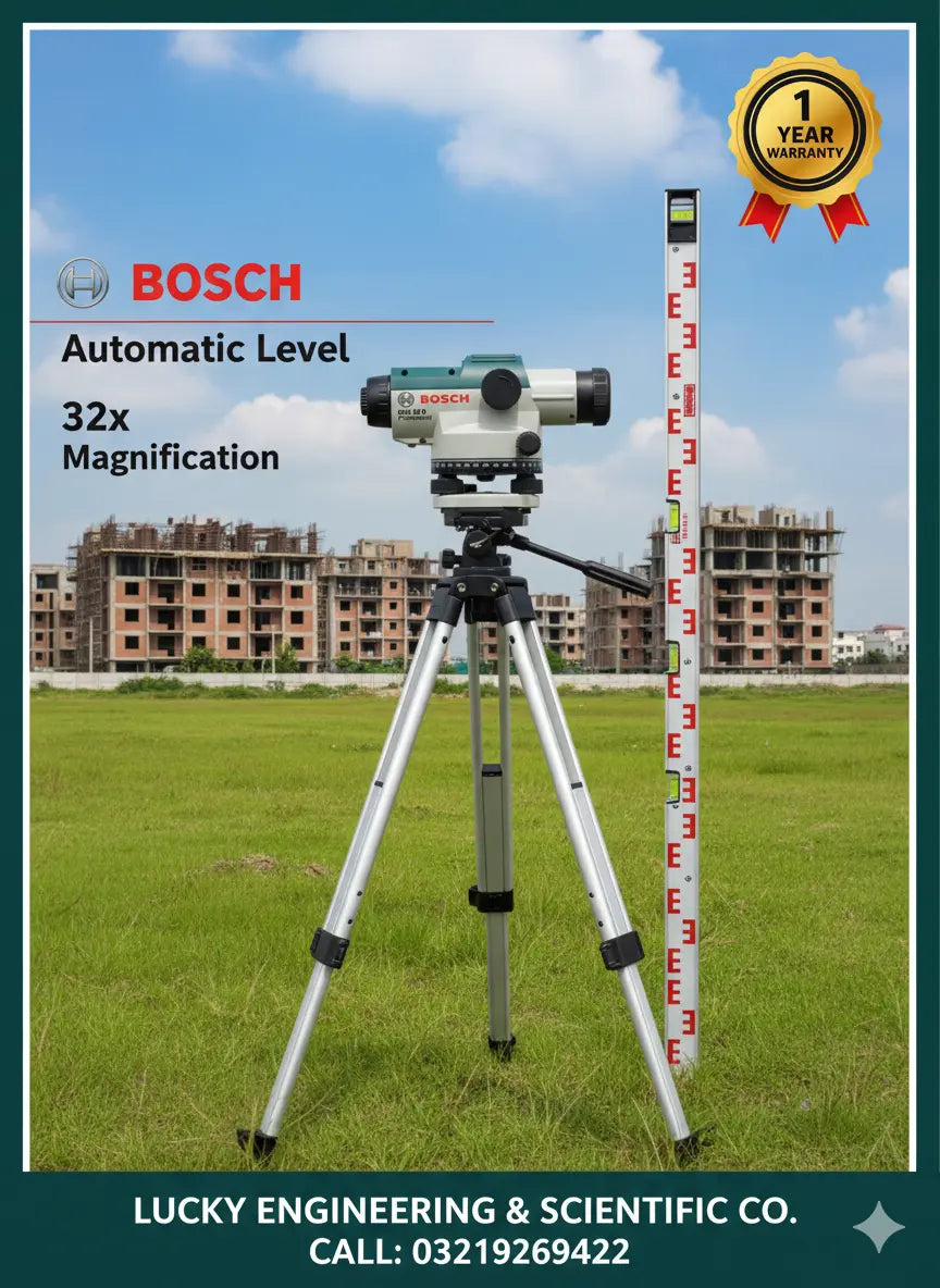 Bosch automatic level machine 32x magnification for construction surveying in Pakistan