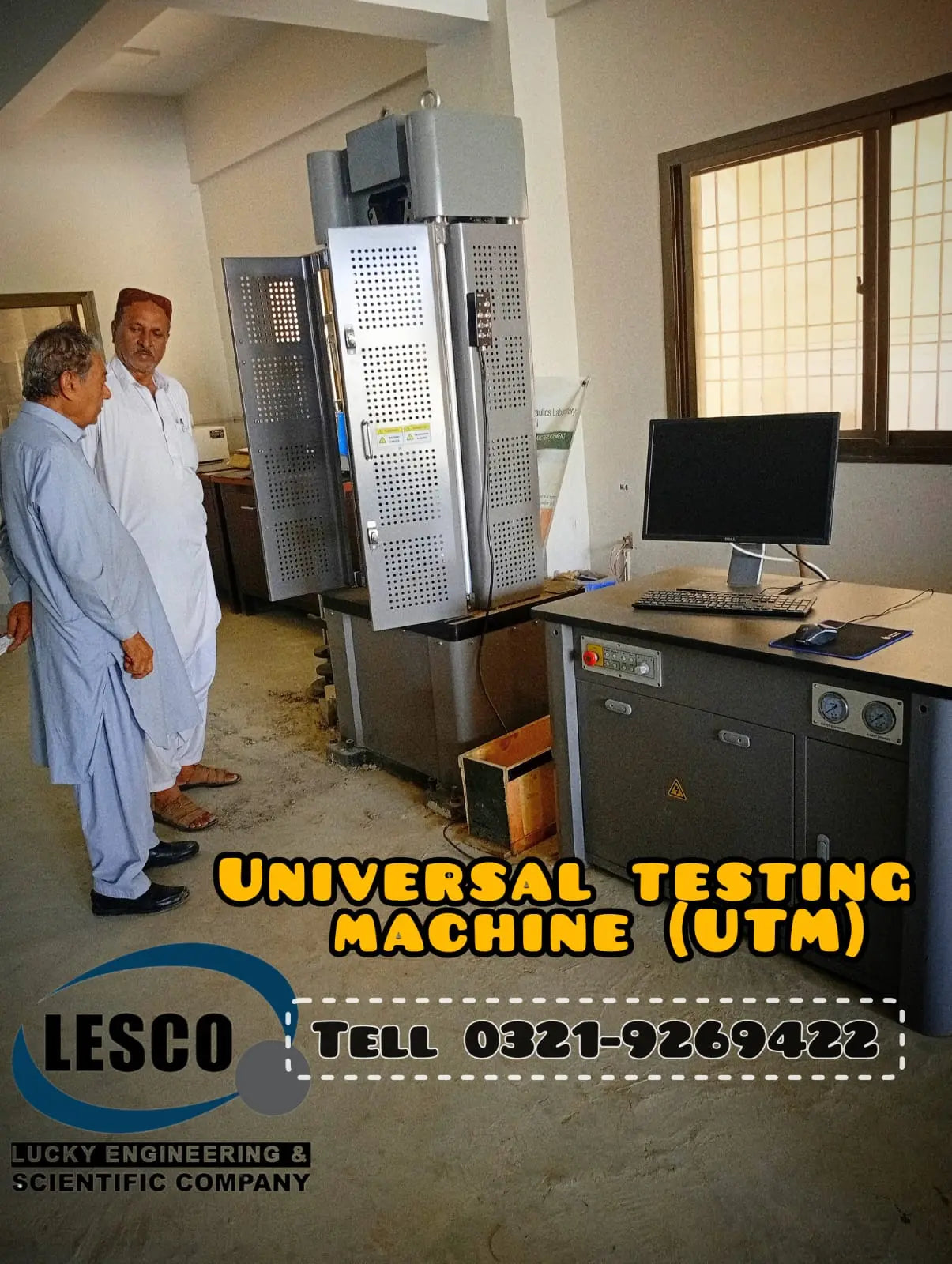 Computer control hydraulic universal testing machine UTM Pakistan
