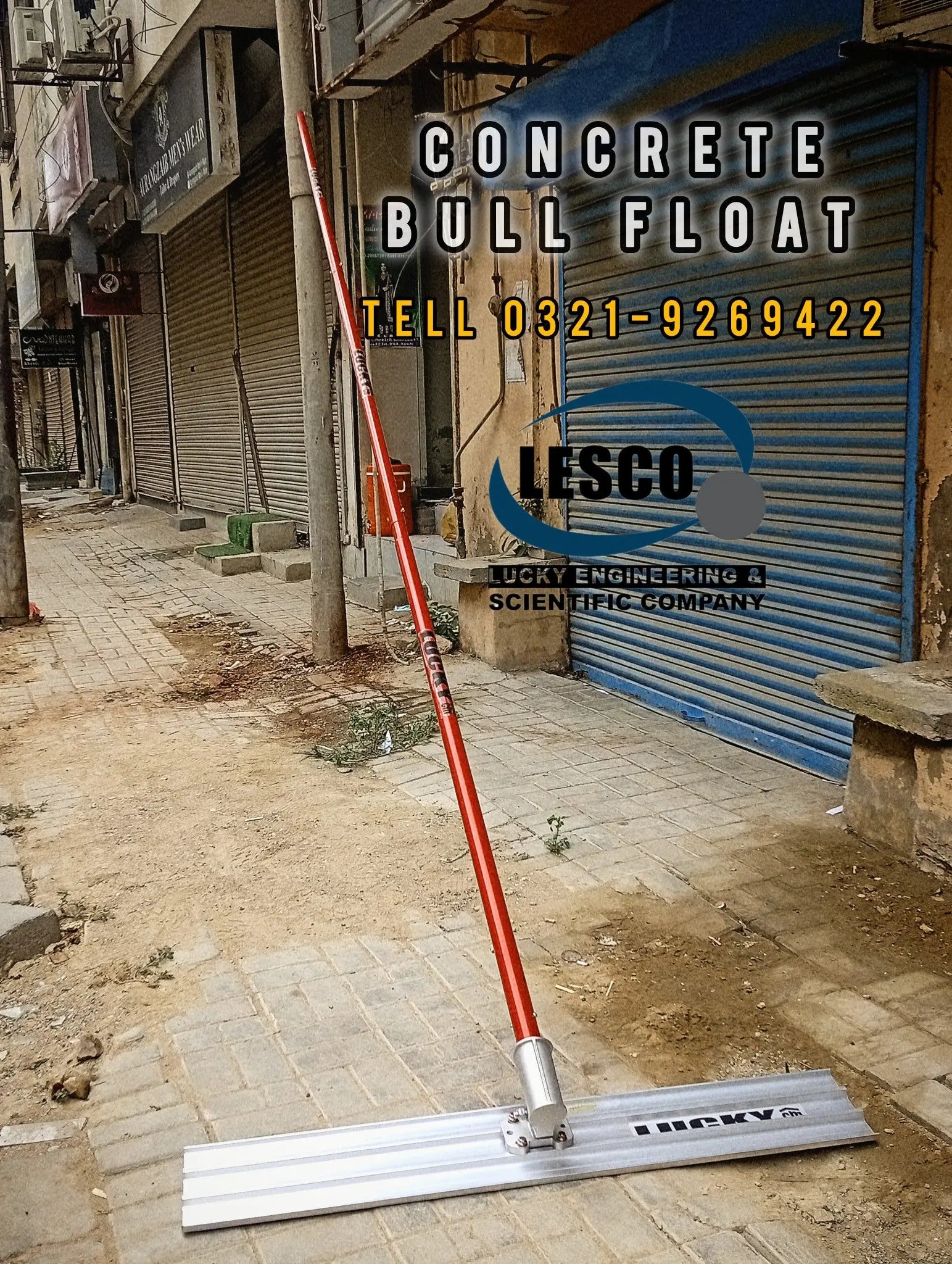 Concrete bull float tool for cement surface leveling Pakistan