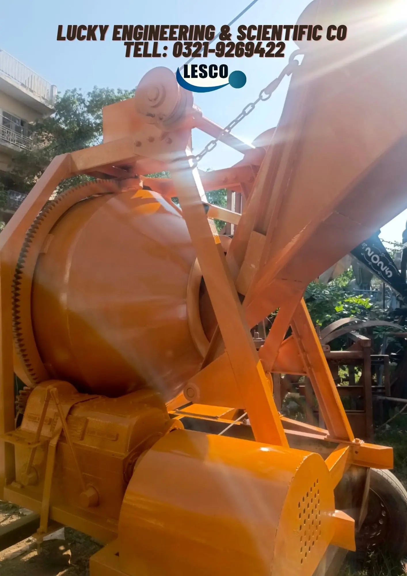 Concrete Mixer Machine Forward/Reverse Drum | Electric Motor Concrete Mixer LESCO