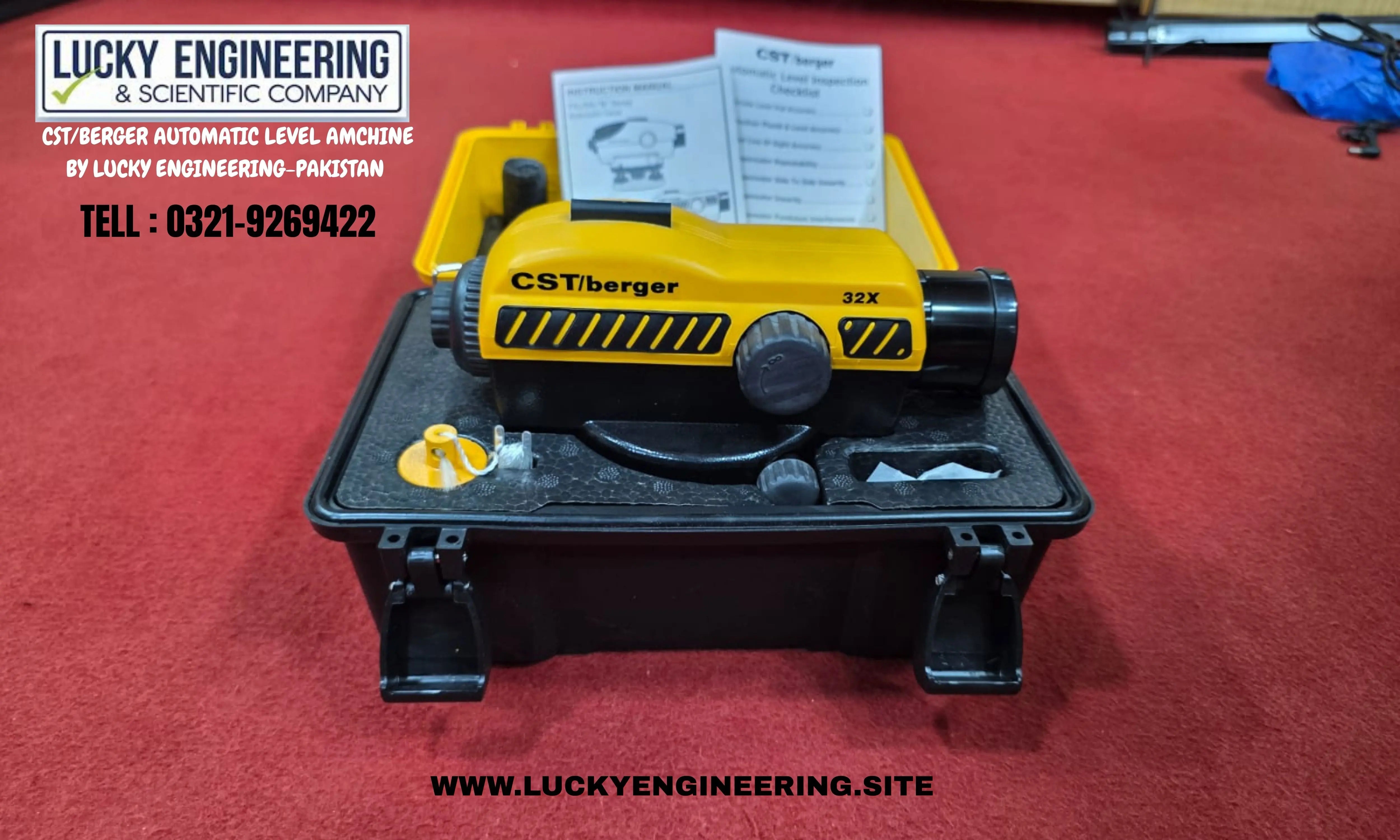 Automatic leveling instrument construction site