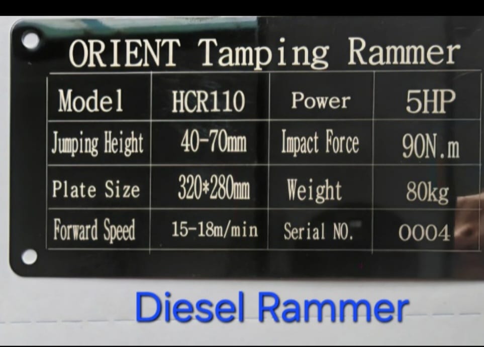 Diesel Rammer Orient China in Pakistan