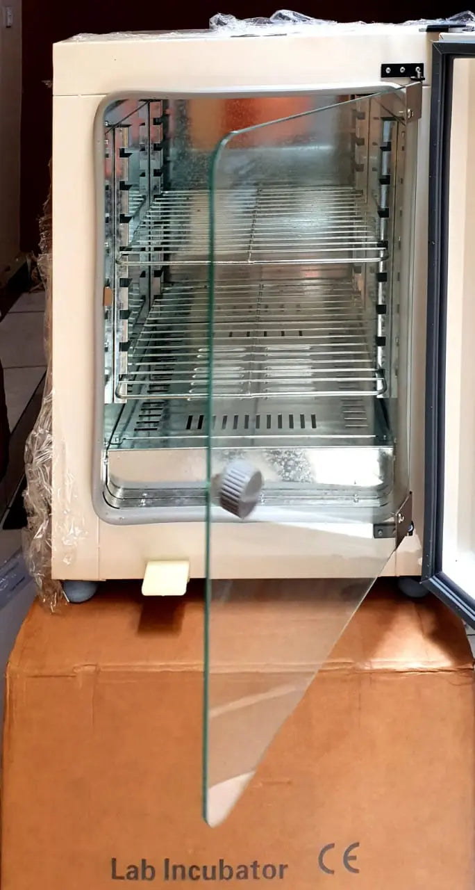Digital laboratory incubator 55L with precise temperature control for microbiology testing in Pakistan