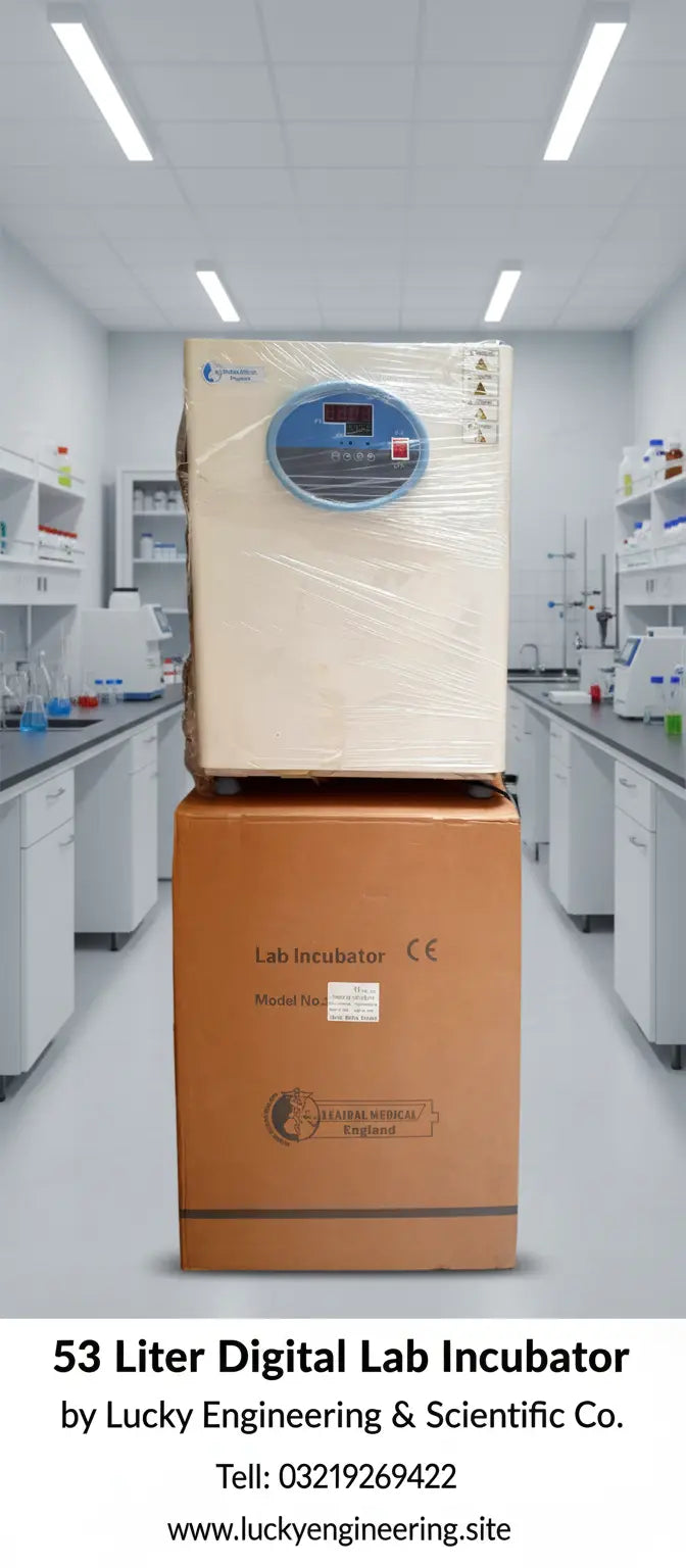 Digital Lab Incubator 55L for laboratory use in Pakistan temperature controlled incubator for microbiology and research