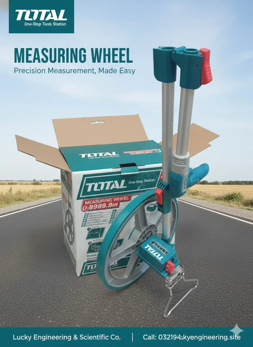 Digital measuring wheel for road measurement and site layout work