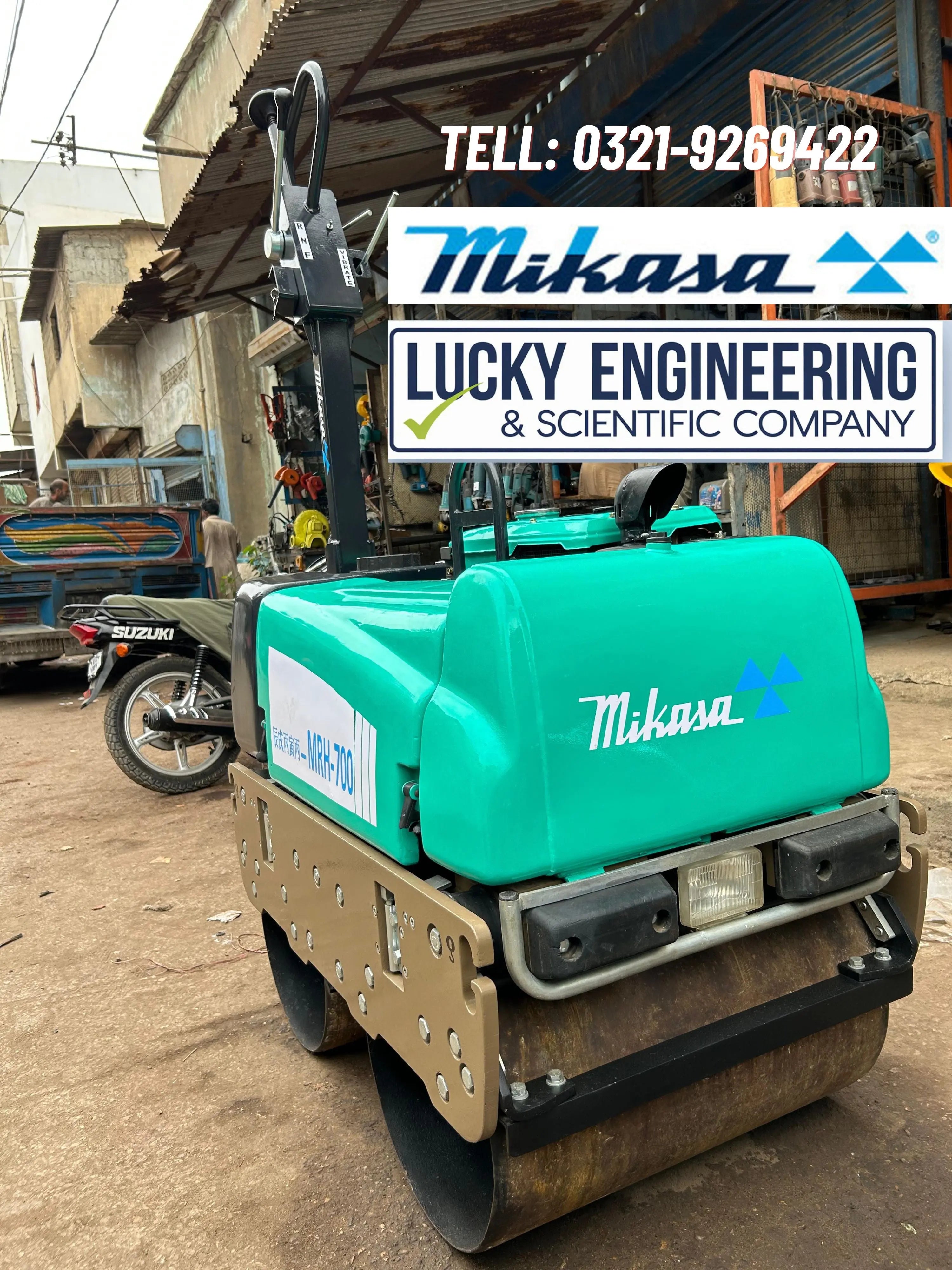MIKASA Japan Double Drum Walk Behind Road Roller LESCO