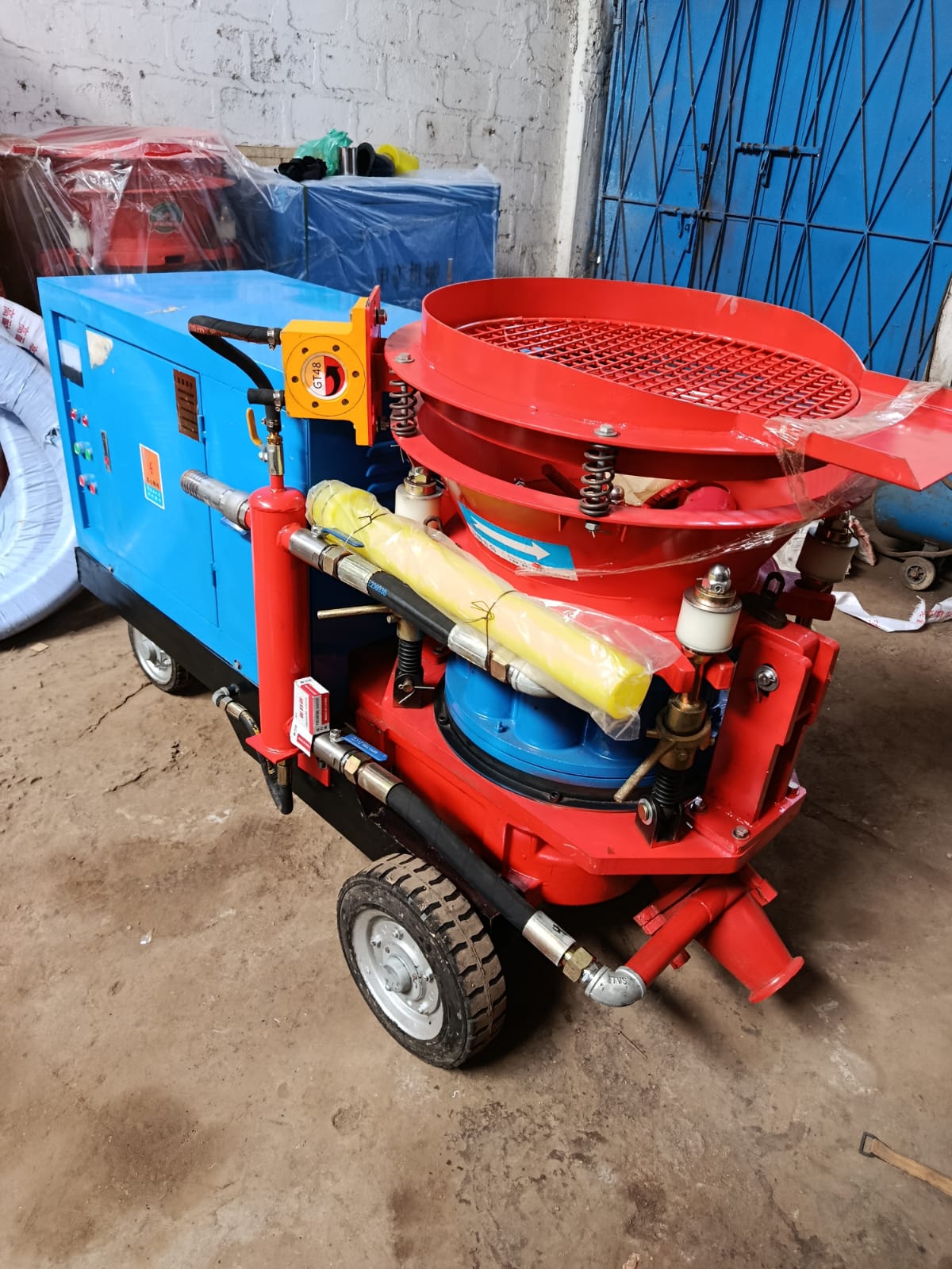 dry & wet shotcrete machine by lucky engineering & Scientific Co Pakistan at DHA Karachi Pakistan 
