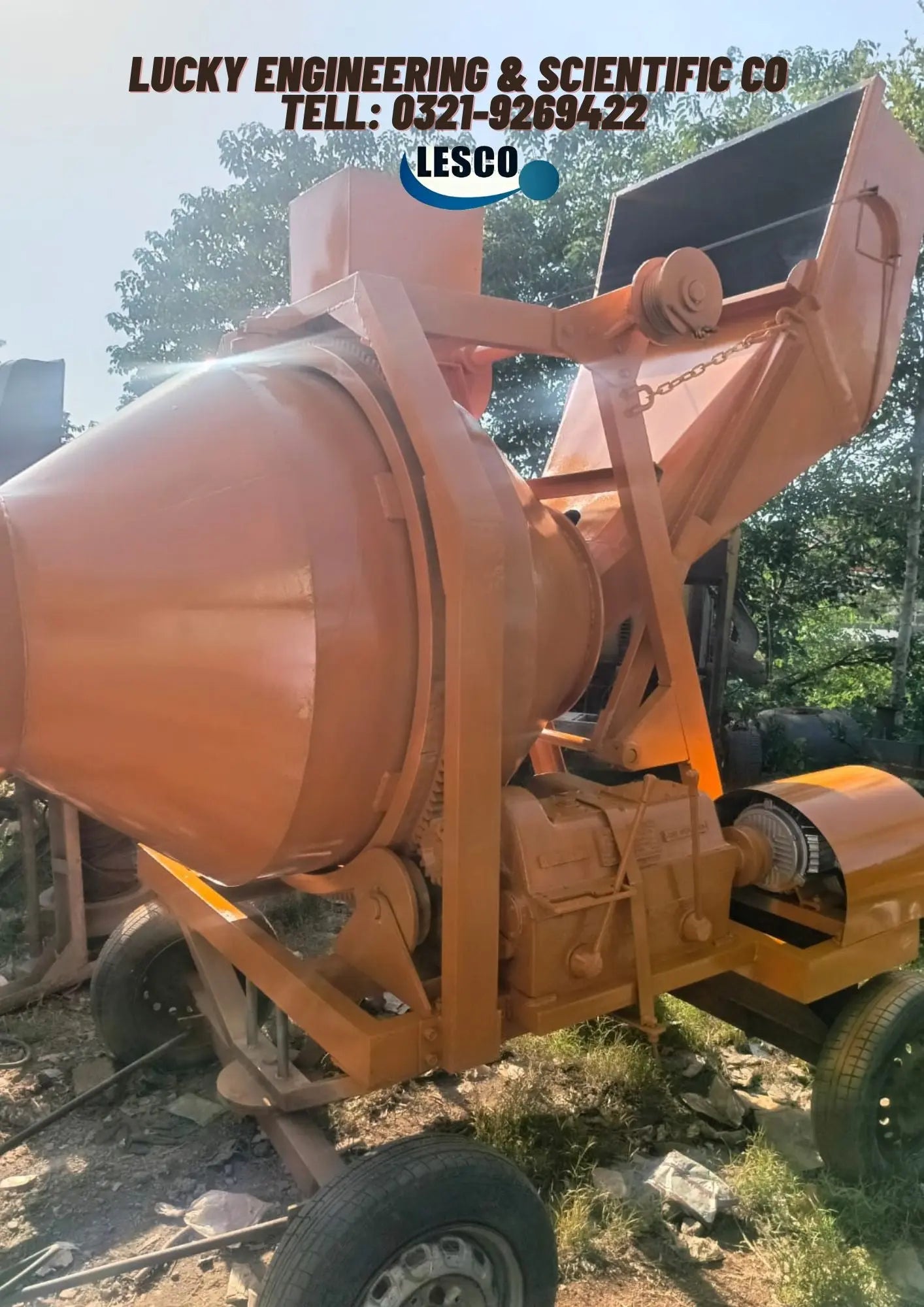 Concrete Mixer Machine Forward/Reverse Drum | Electric Motor Concrete Mixer LESCO