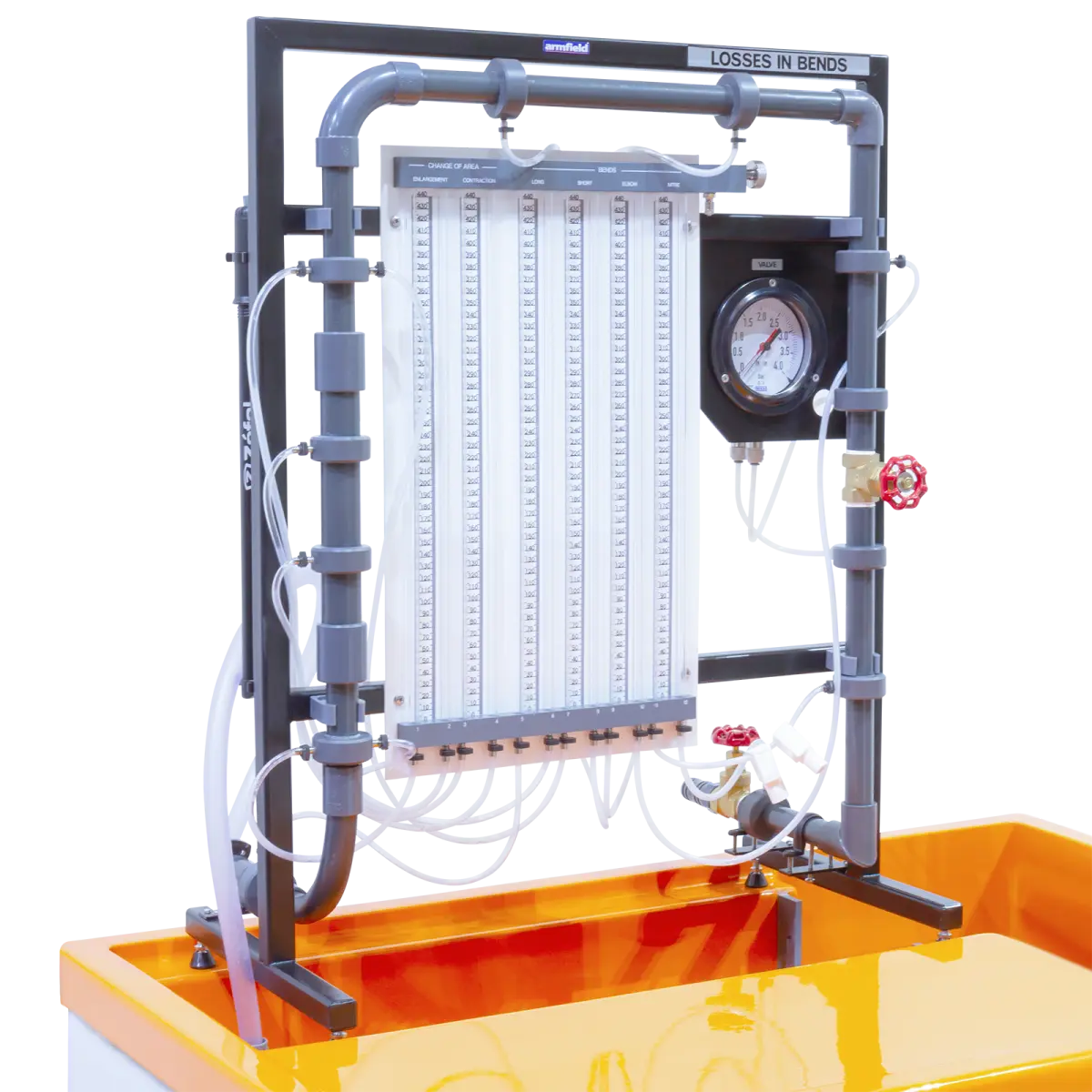 Apparatus of Energy Losses in Bends Pakistan | Energy Losses in Pipe Bends Apparatus LESCO