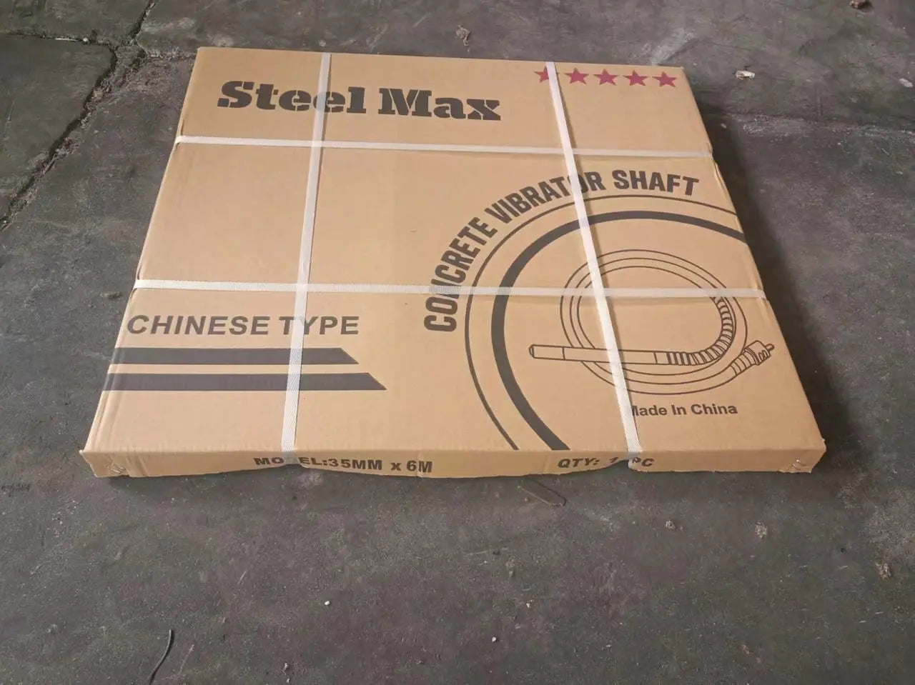 Flexible needle vibrator shaft for concrete
