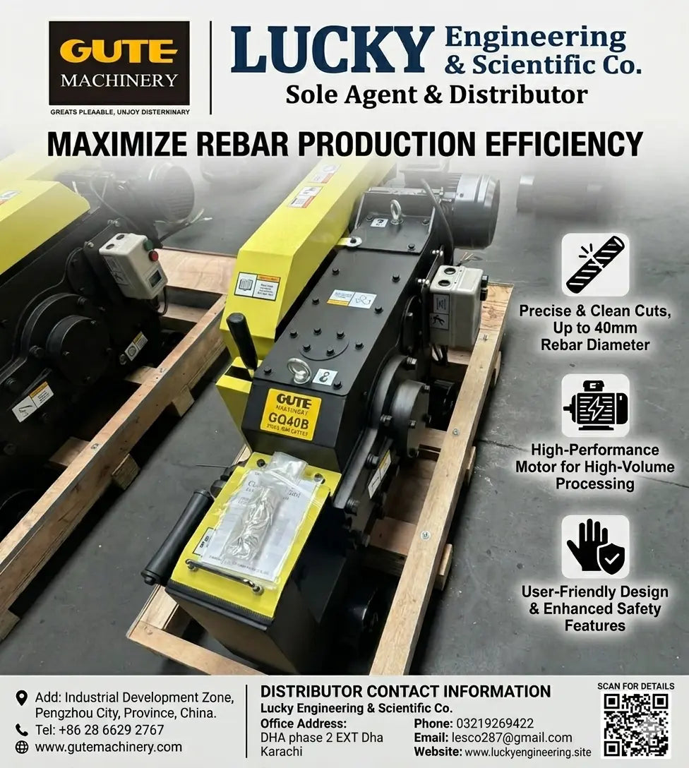 GUTE GQ40B steel bar cutter 6mm to 40mm capacity Pakistan