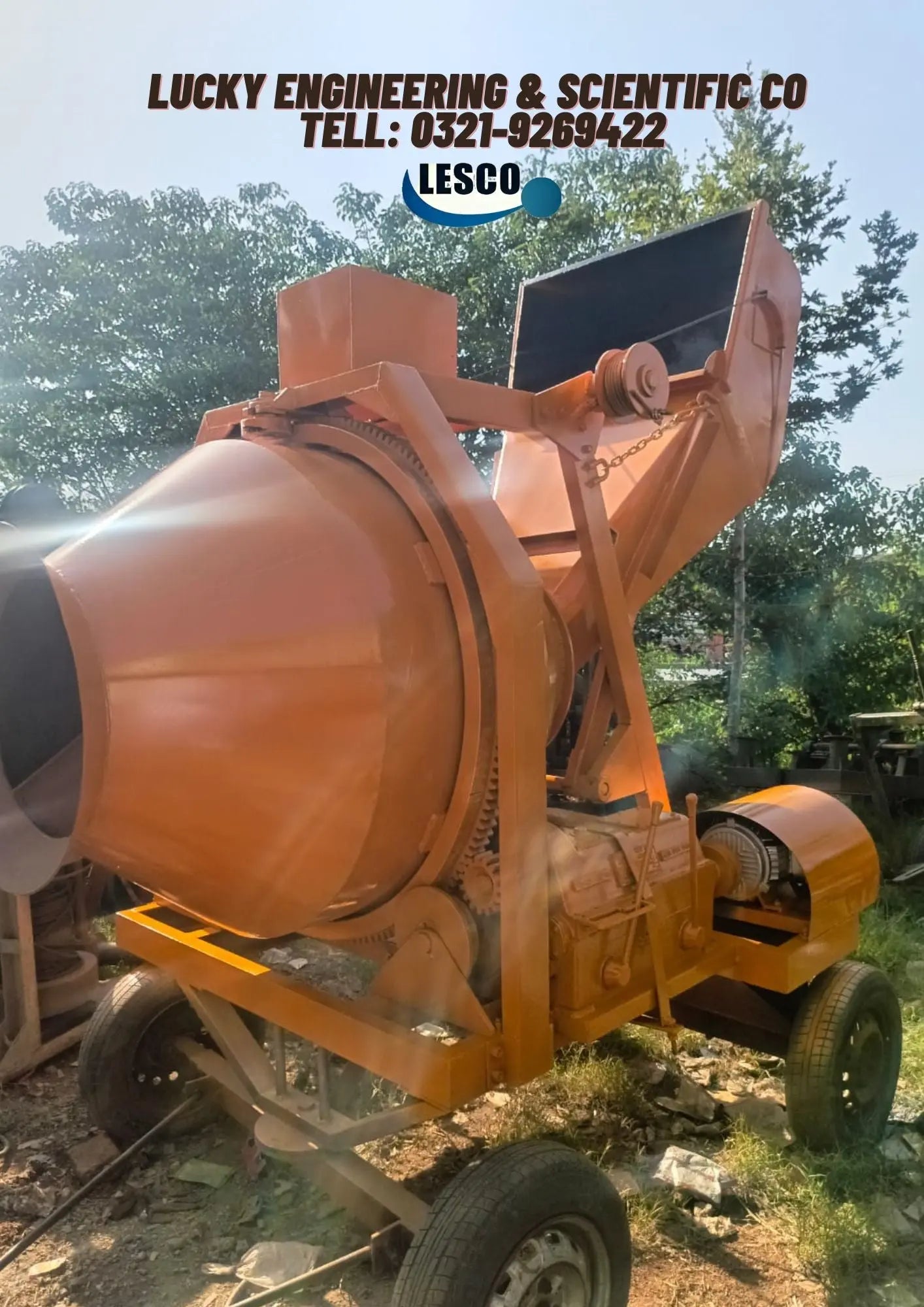 Concrete Mixer Machine Forward/Reverse Drum | Electric Motor Concrete Mixer LESCO