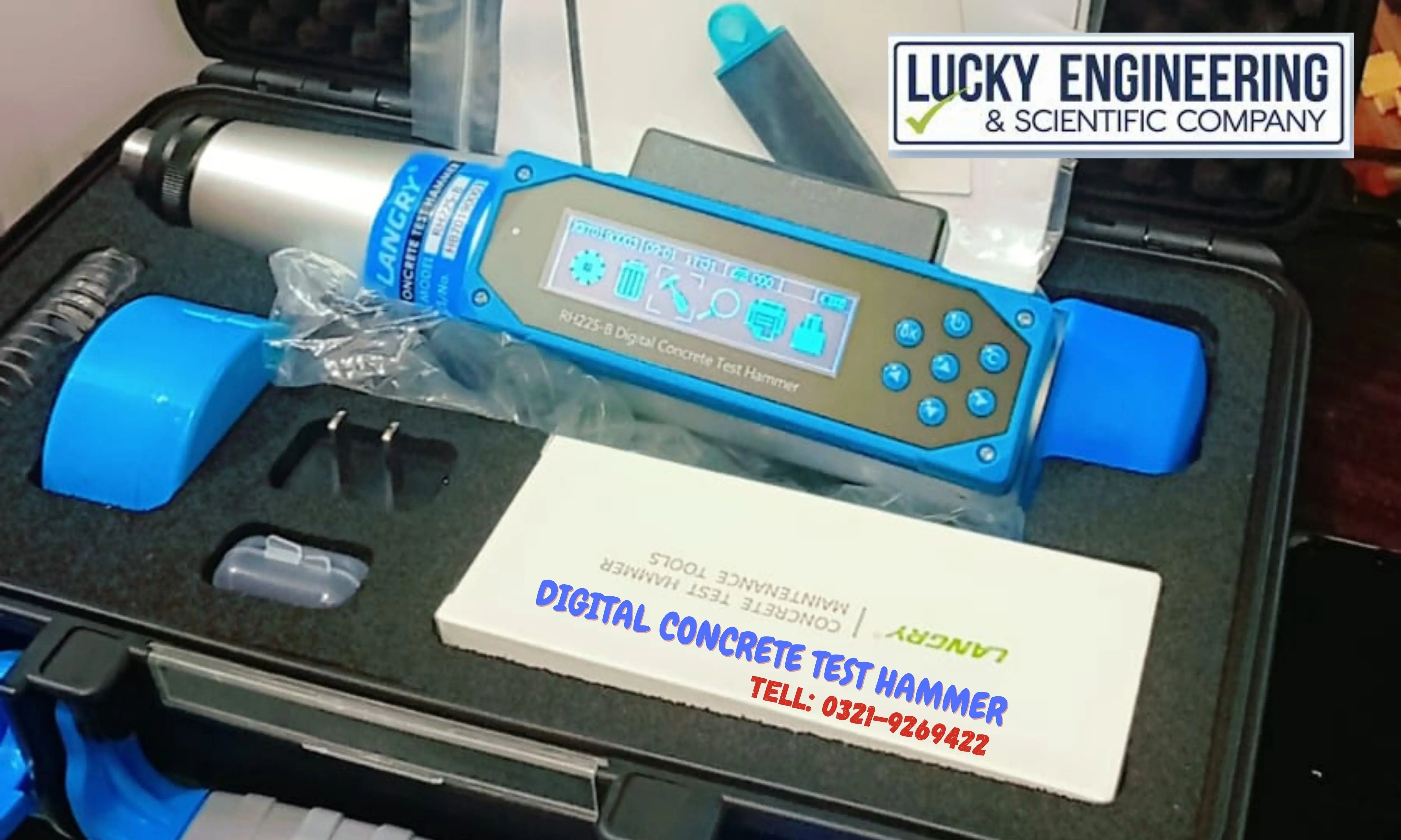 Digital Concrete Test Hammer RH225-B | Rebound Hammer for Concrete Strength Testing LESCO