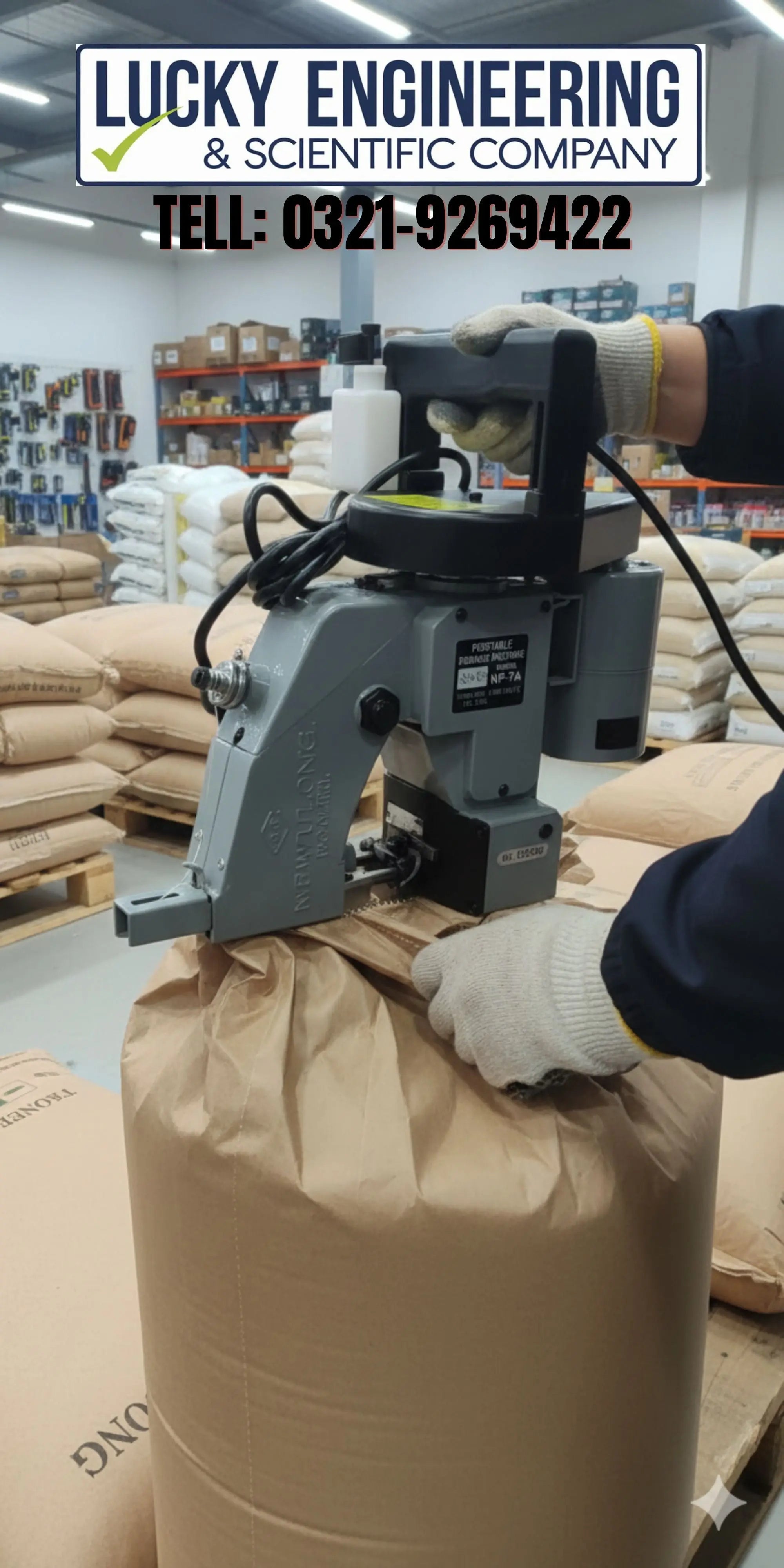 NP-7A handheld bag closing machine for fast and efficient bag stitching