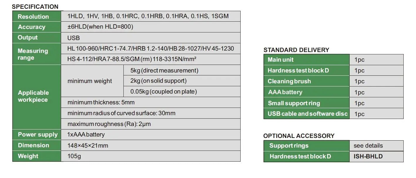 INSIZE Portable Leeb Hardness Tester HDT-L411 | Digital Metal Hardness Tester Lucky Engineering