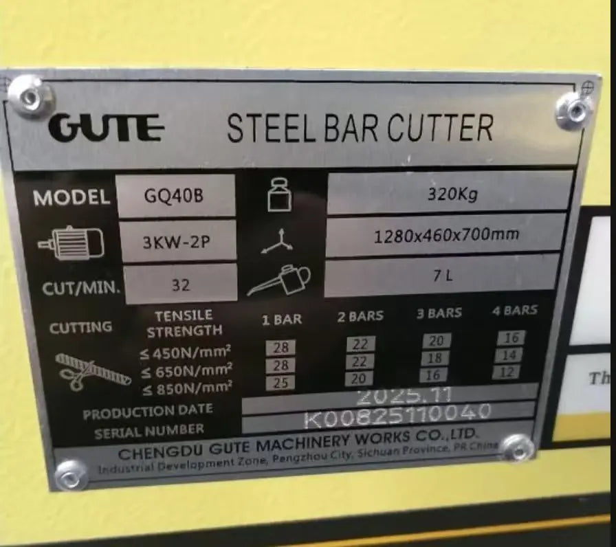 Steel bar cutter machine GQ40B model China