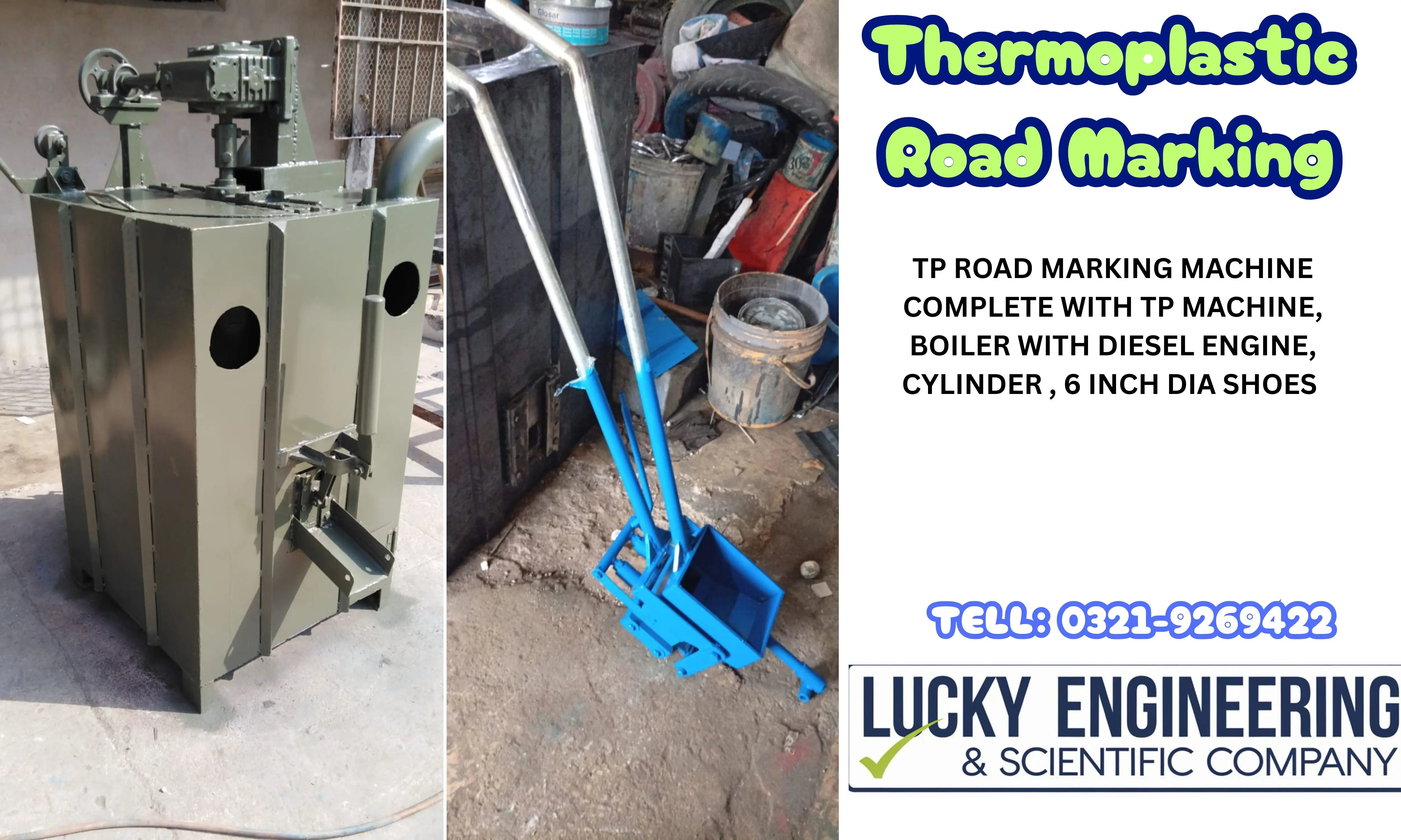 Thermoplastic paint road marking machine contractor use