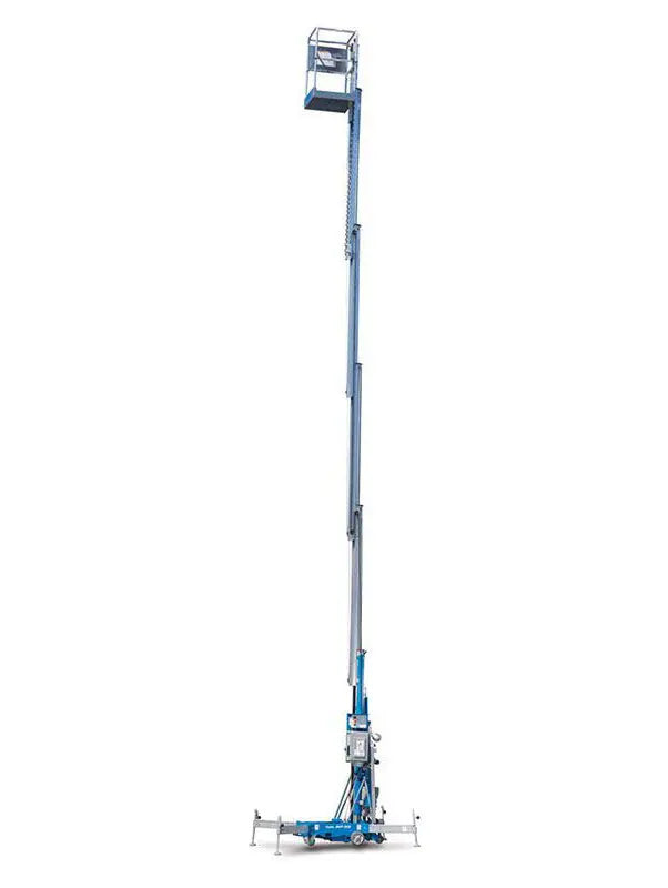 Vertical mast lift platform for warehouse and facility maintenance