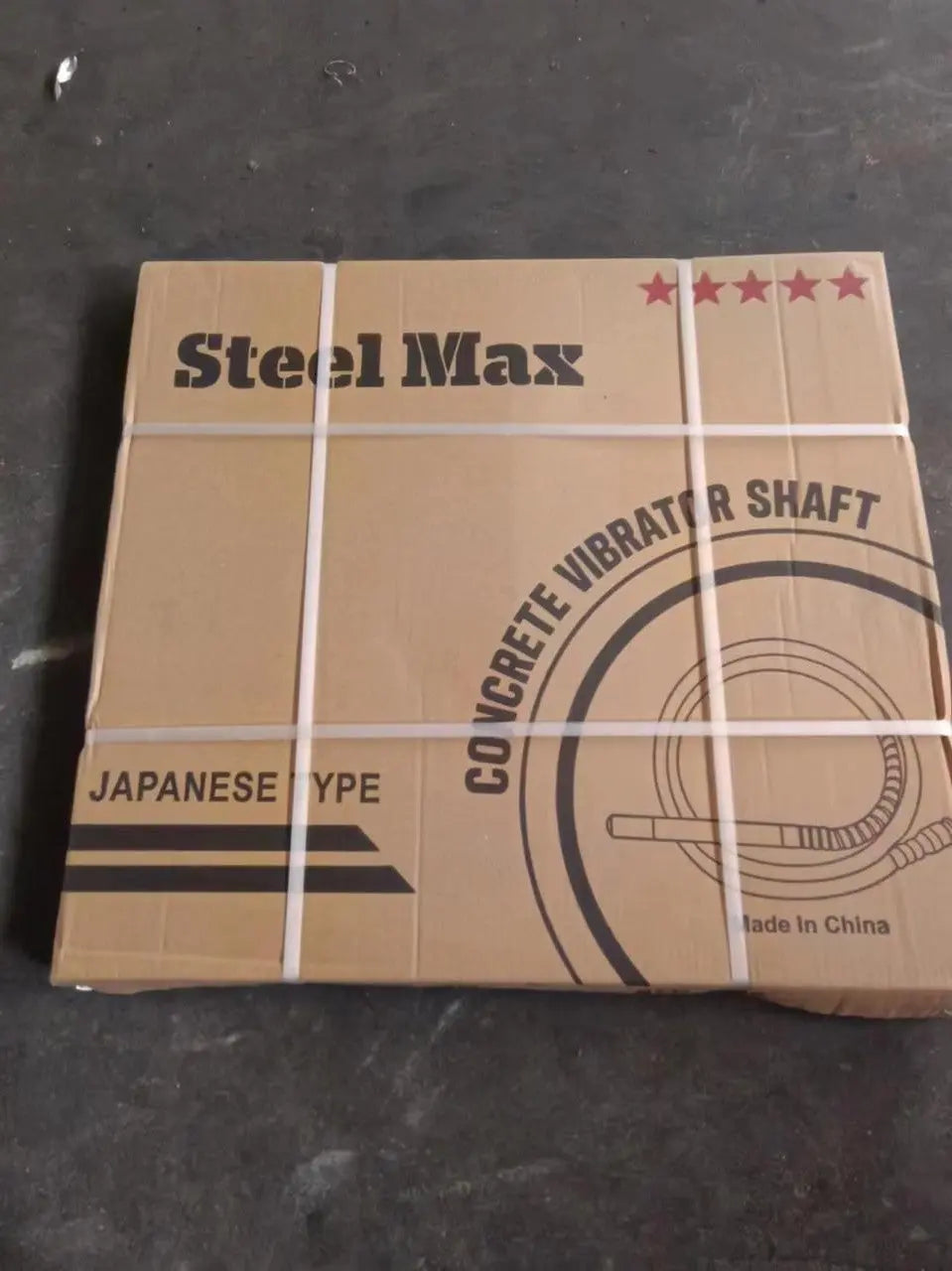 Vibrator shaft for slab and column casting